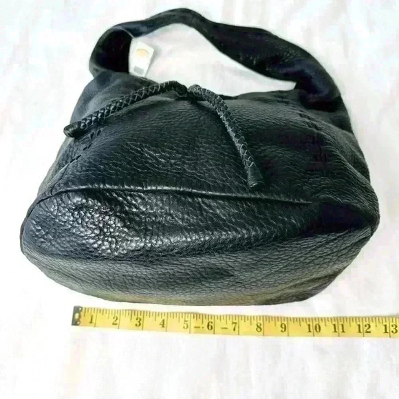 Talbots Black Pebbled Leather Hobo Shoulder Bag - Picture 3 of 10